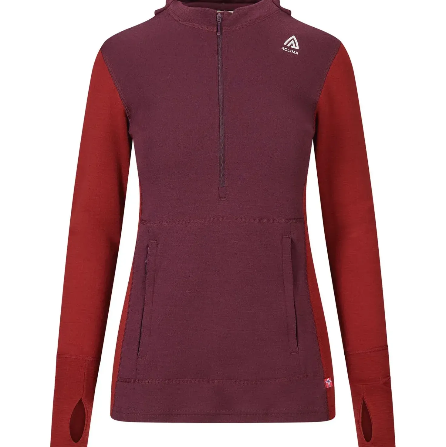 Aclima Womens WarmWool Hood Sweater W/zip