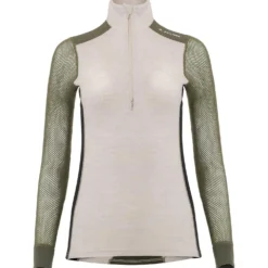 Aclima Womens WoolNet Hybridock Neck W/zip