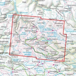 Calazo Finse Hallingskarvet Aurlandsdalen 1:50K