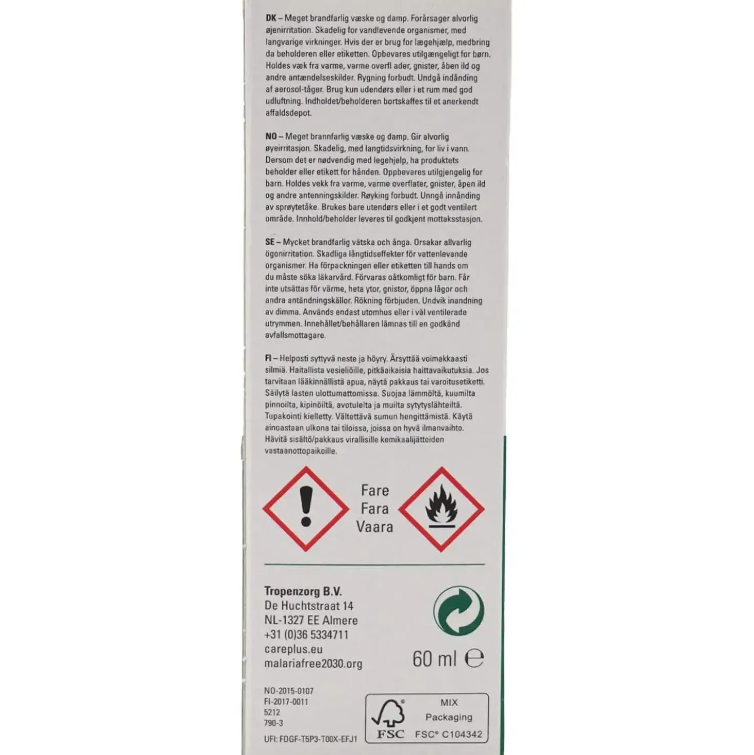 Care Plus Anti-insect - Deet Spray 40%, 60ml