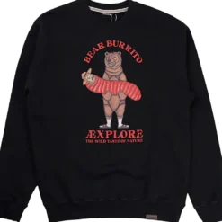 Lakor Mens Bear Burrito Crewneck