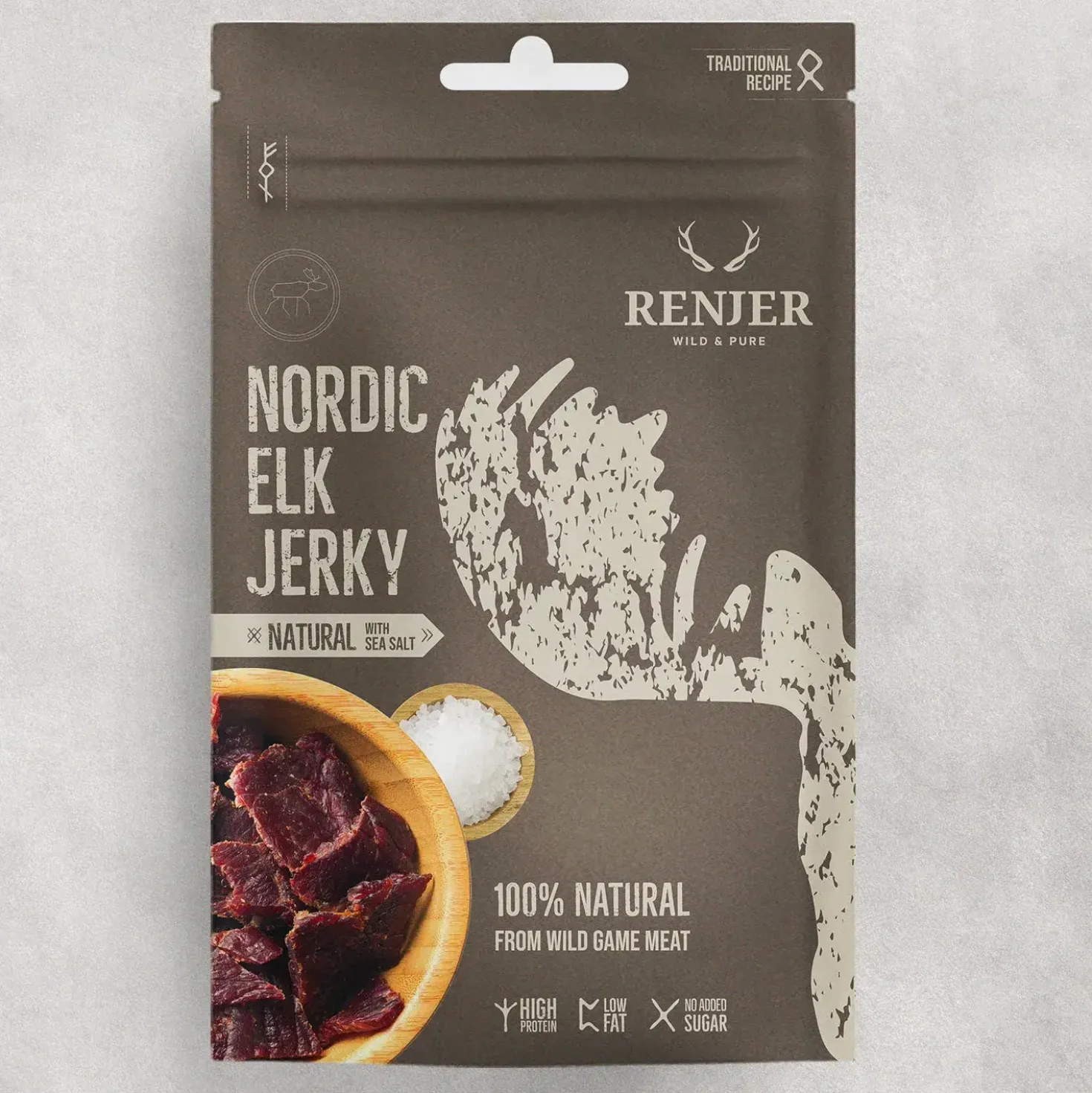 Renjer Nordic Elk Jerky Sea Salt