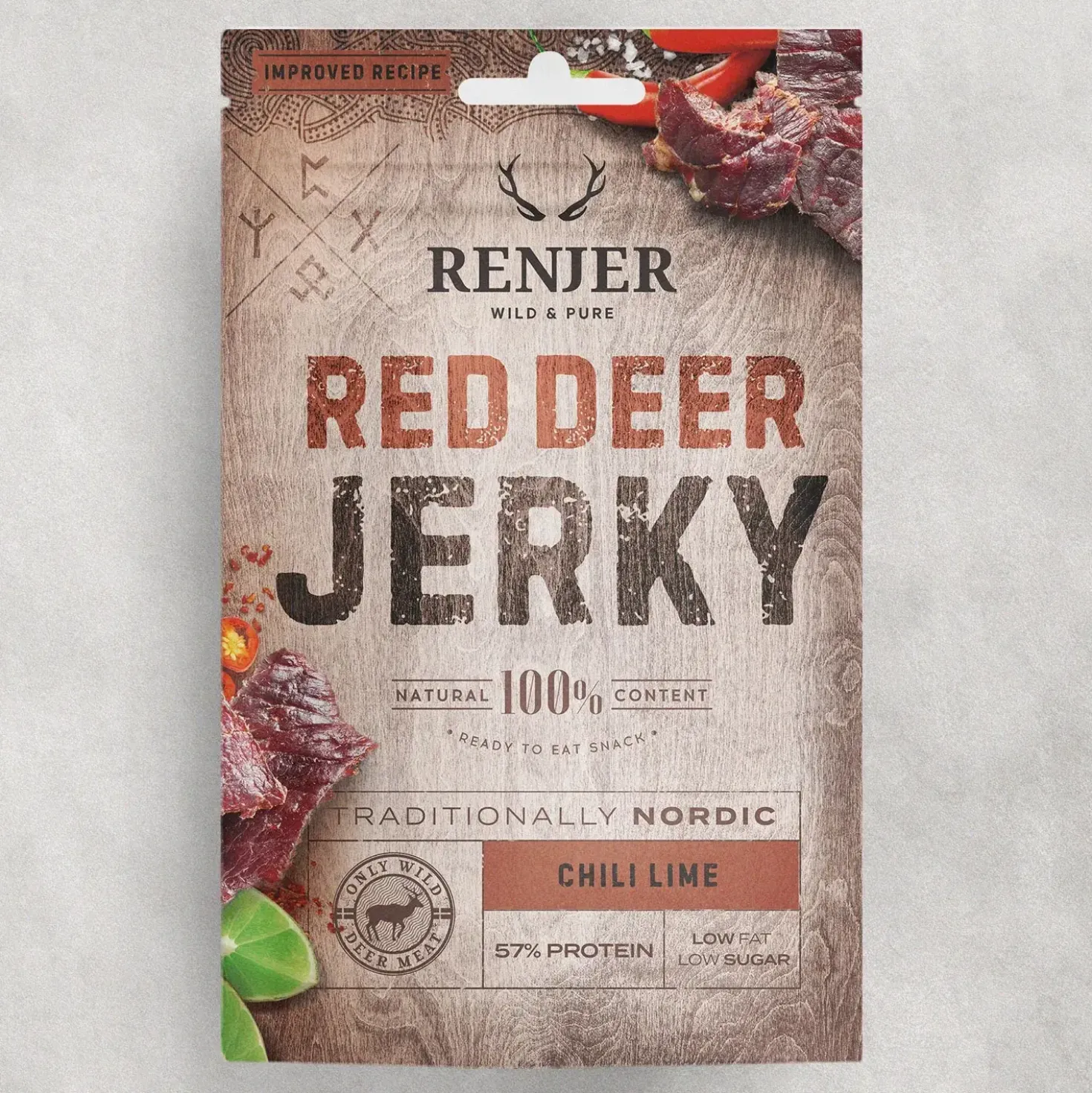Renjer Nordic Red Deer Jerky Chili & Lime