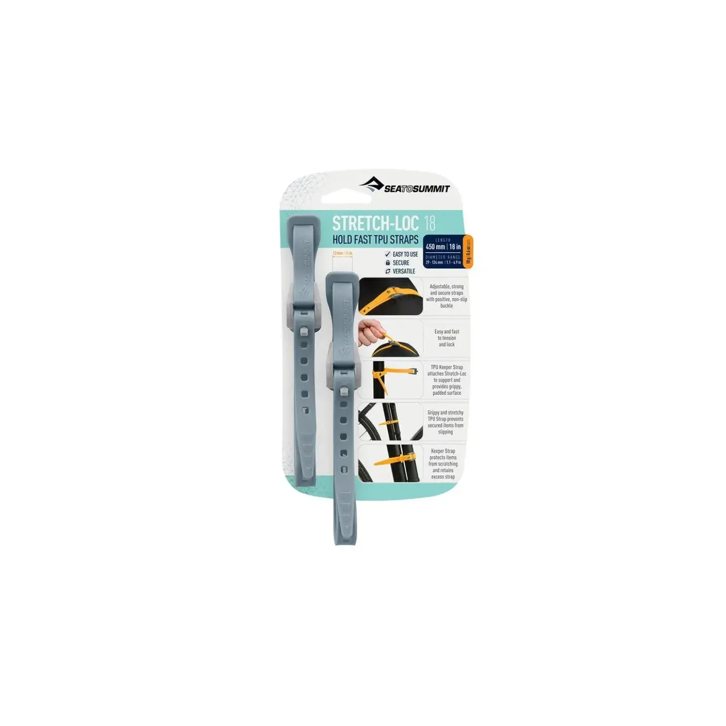 Sea to Summit Stretch-loc 18 - 12mm X 450mm 2 Pack