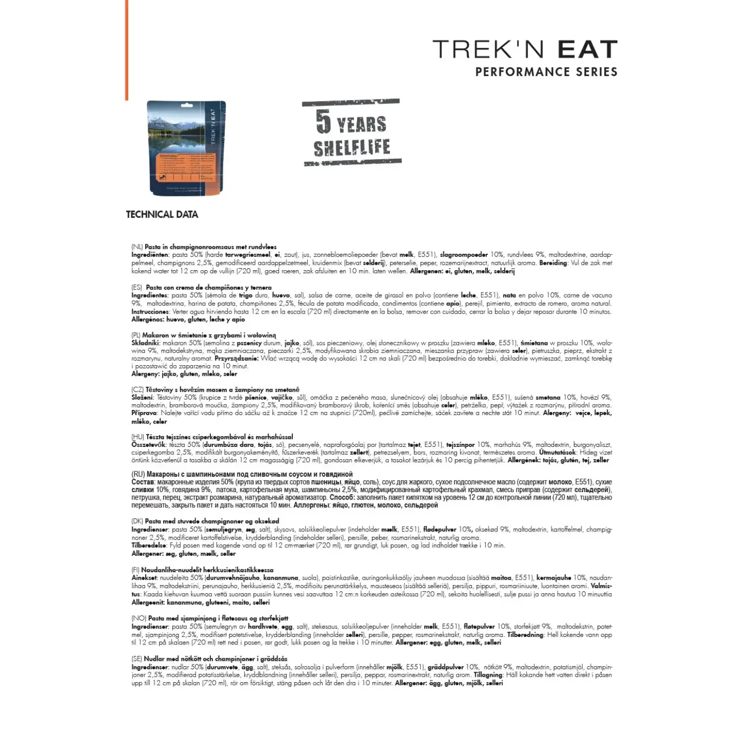 Trek N Eat Pasta In Creamy Mushrooms + Beef Ps1000+